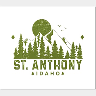 St. Anthony Idaho Mountain Souvenir Posters and Art